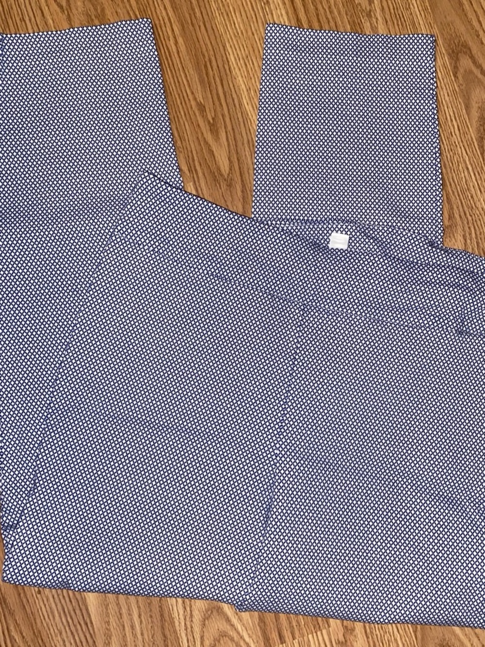 Tribal Navy & White Stretchy Cropped Ankle Pants